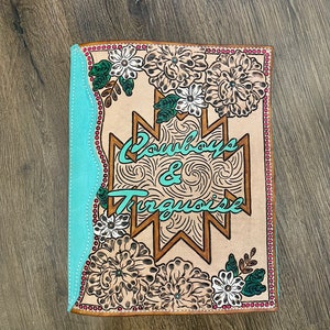 Custom tooled leather portfolio