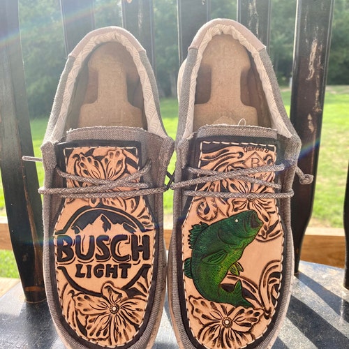 custom tooled hey dudes