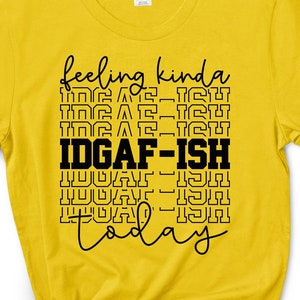 feeling kinda IDGAF-ISH today t-shirt