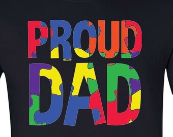 Autism Dad t-shirt / Proud Dad autism t-shirt / Autism awareness Dad t-shirt / Autism Puzzle t-shirt