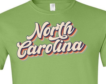 North Carolina Shirt, North Carolina Tshirt, North Carolina T-shirt, North Carolina State, North Carolina Gifts, Retro Shirt, Vintage Shirt