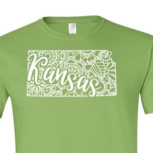 Kansas Shirt, Kansas Tshirt, Kansas Travel Gifts, Kansas State Shirt, Kansas State Map Shirt, Kansas Mandala, Kansas Gifts