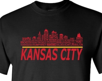 Kansas City Skyline / Kansas City Football Team / Shirt / Unisex / Gift / Football / Patrick Mahomes / Kelce