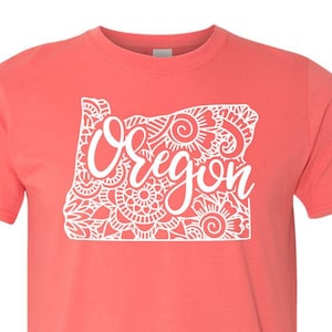 Oregon Shirt, Oregon Tshirt, Oregon State Shirt, Oregon State Map Shirt, Oregon Mandala, Oregon Gifts