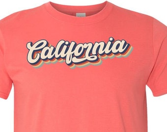 California Shirt | Retro California Tee | Vintage Golden State Shirt | West Coast Pride Gift | 70s Beach Style Tee