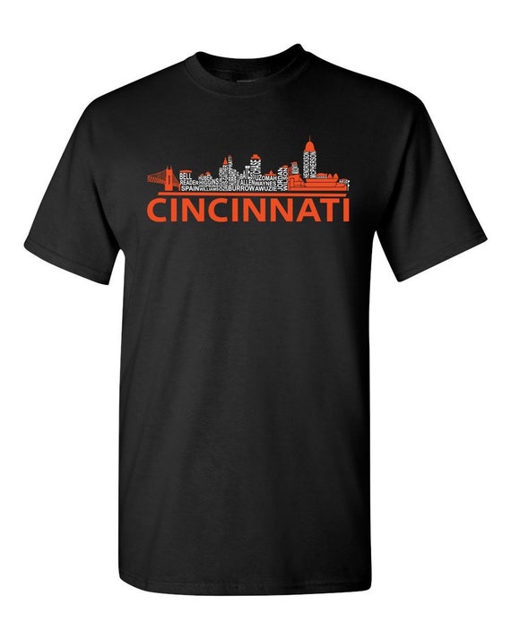 Skyline / Cincinnati Football Team / Shirt / Unisex / Gift / Football / Joe Burrow / Ja'Marr Chase