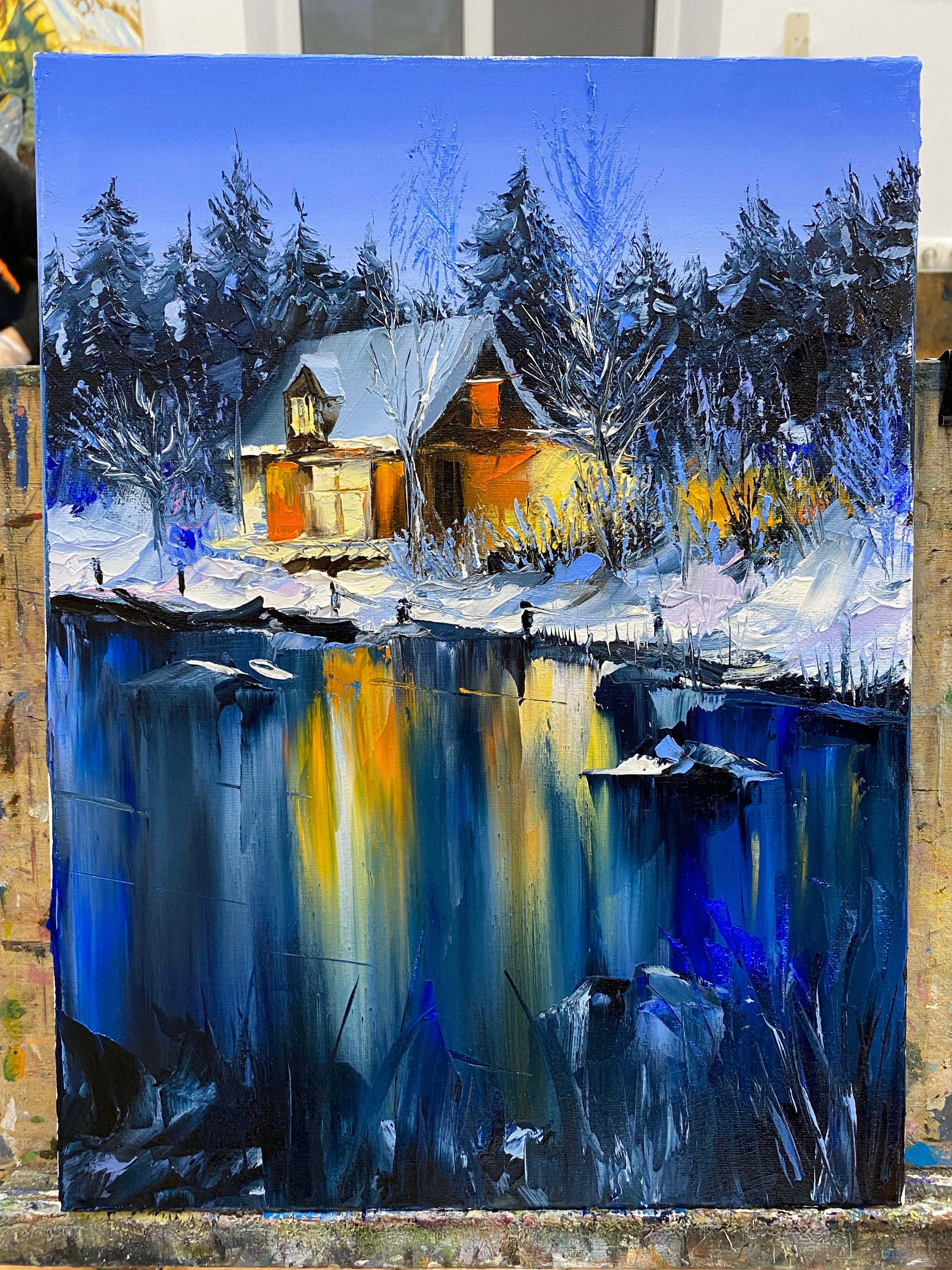 Winter Frosty day wall art winter landscape wall decor Etsy