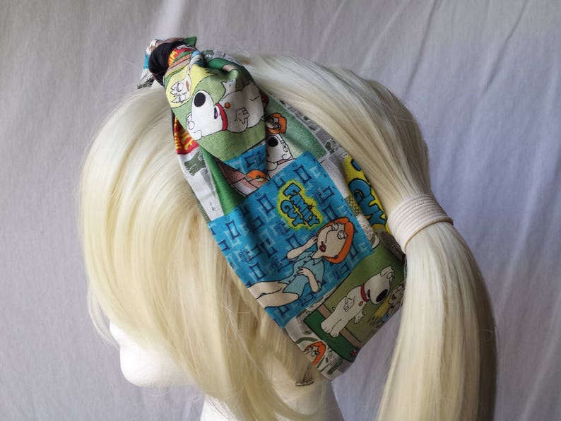 Wide Vintage Retro Hair Wraps Many Cartoon Movie Print Etsy