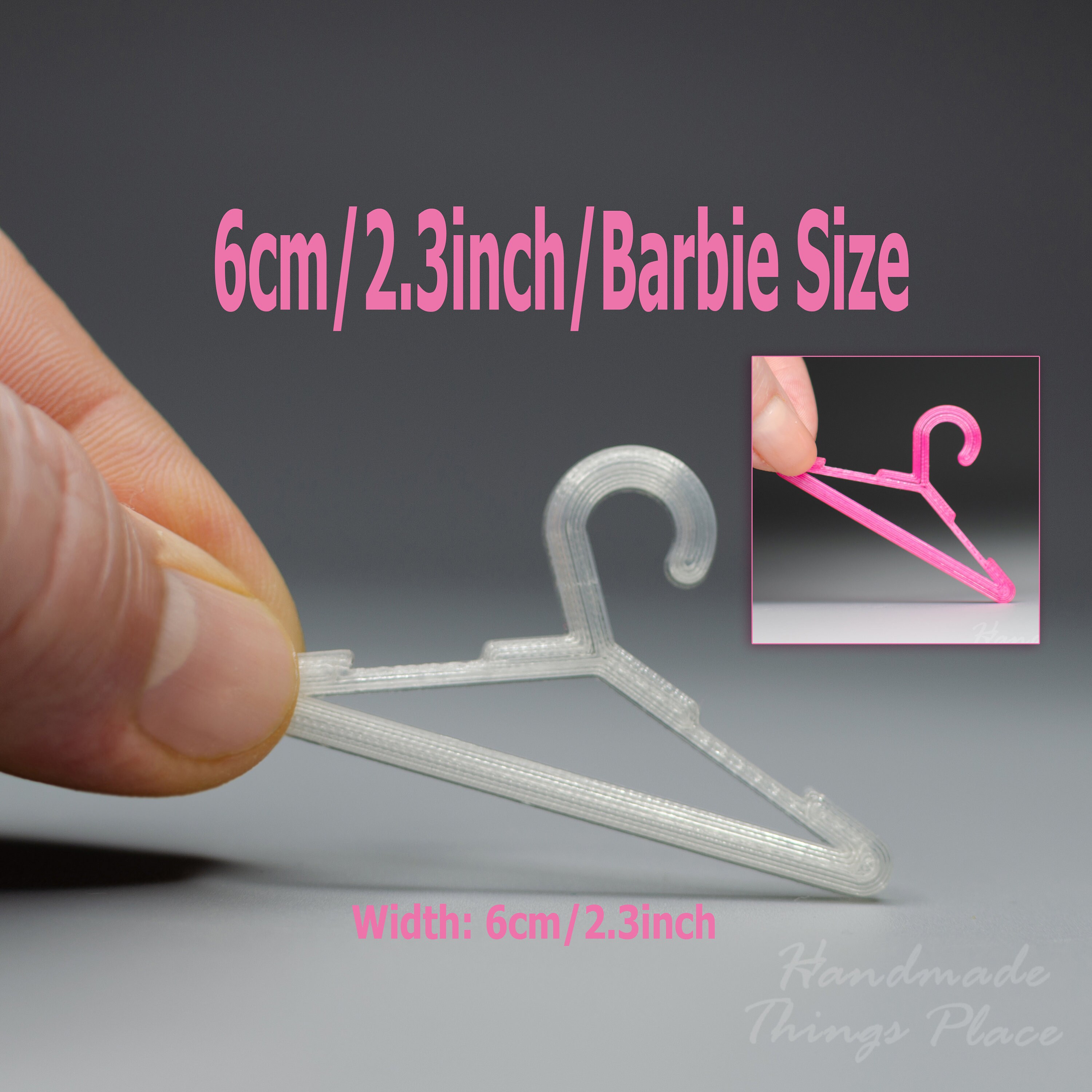 Hangers 6cm Barbie Scale Doll clothes. Miniature Hanger Etsy