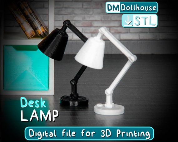 Desk Lamp STL for Dollhouse Office and 1:12 Miniature Decor