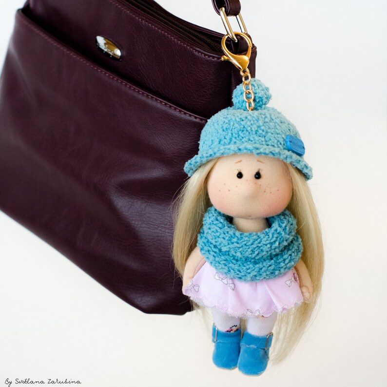 Hangbag Charm Doll Keychain on Bag Fabric Doll Cute Keychain Etsy
