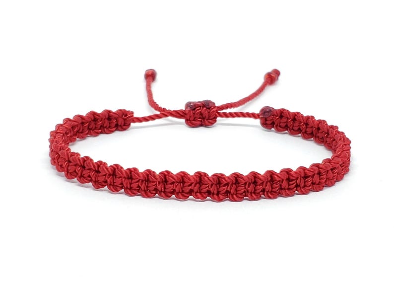 red string evil eye protection wristband, good luck bracelet for man and woman image 1