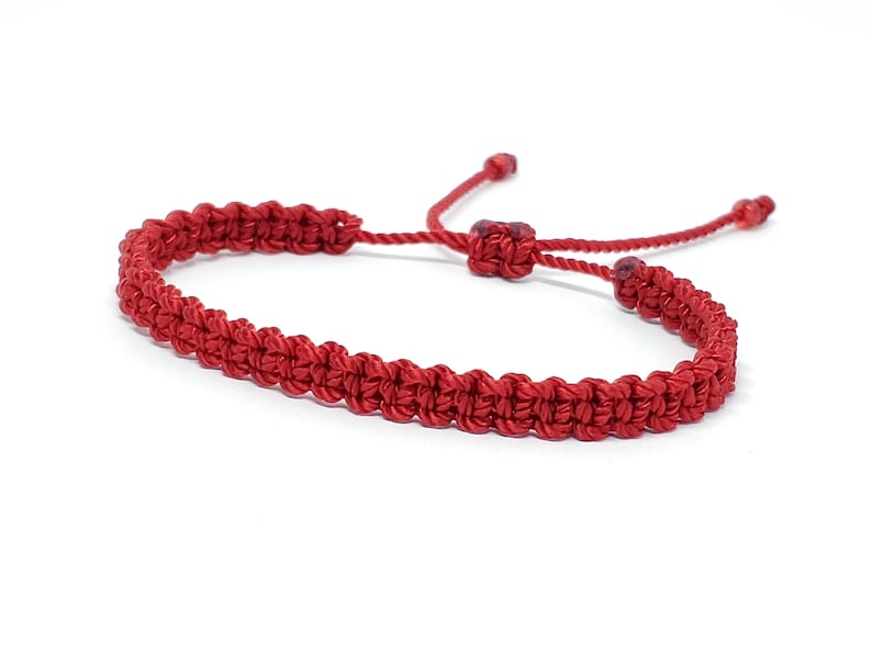 red string evil eye protection wristband, good luck bracelet for man and woman image 2
