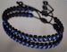 Police Thin blue line bracelet, thin blue line bracelet -support Police wristband -braided -new -adjustable for man and woman 