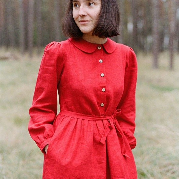 Peter Pan Collar Pullover ( Red) main image 1