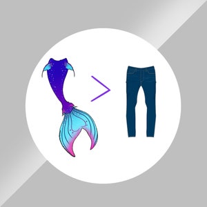 Mermaid Tail &gt; Pants Sticker 2019