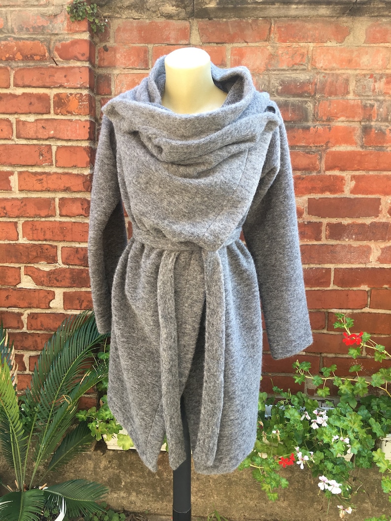 Blanket Wrap Coat Wool Cardigan Square Coat Wool Wrapped Etsy
