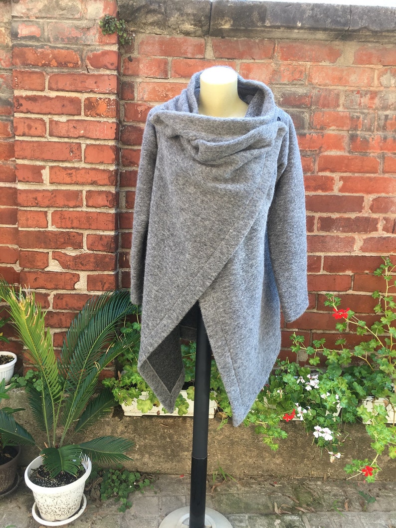 Blanket Wrap Coat Wool Cardigan Square Coat Wool Wrapped Etsy