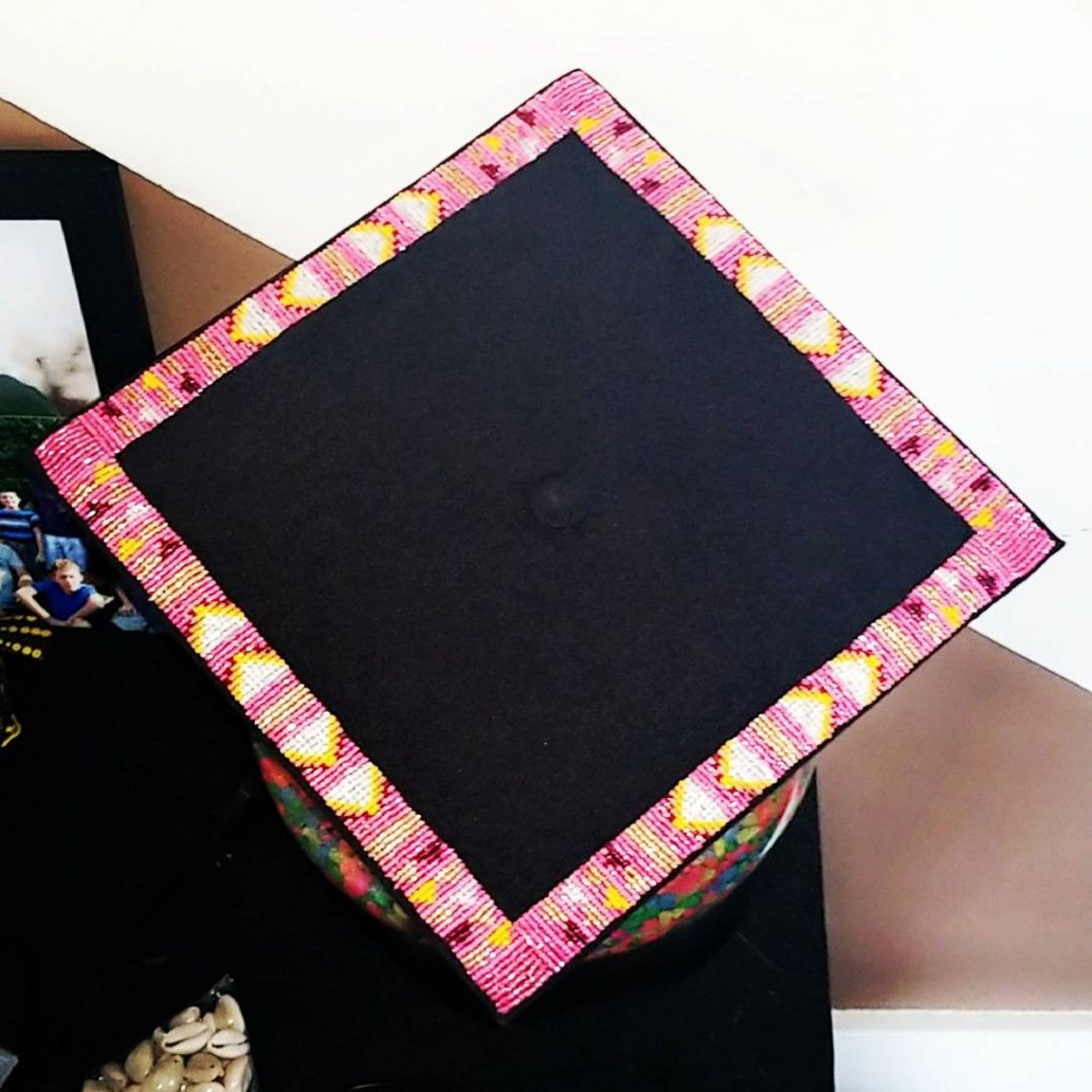 Beaded edging on graduation Caps Made to order Etsy