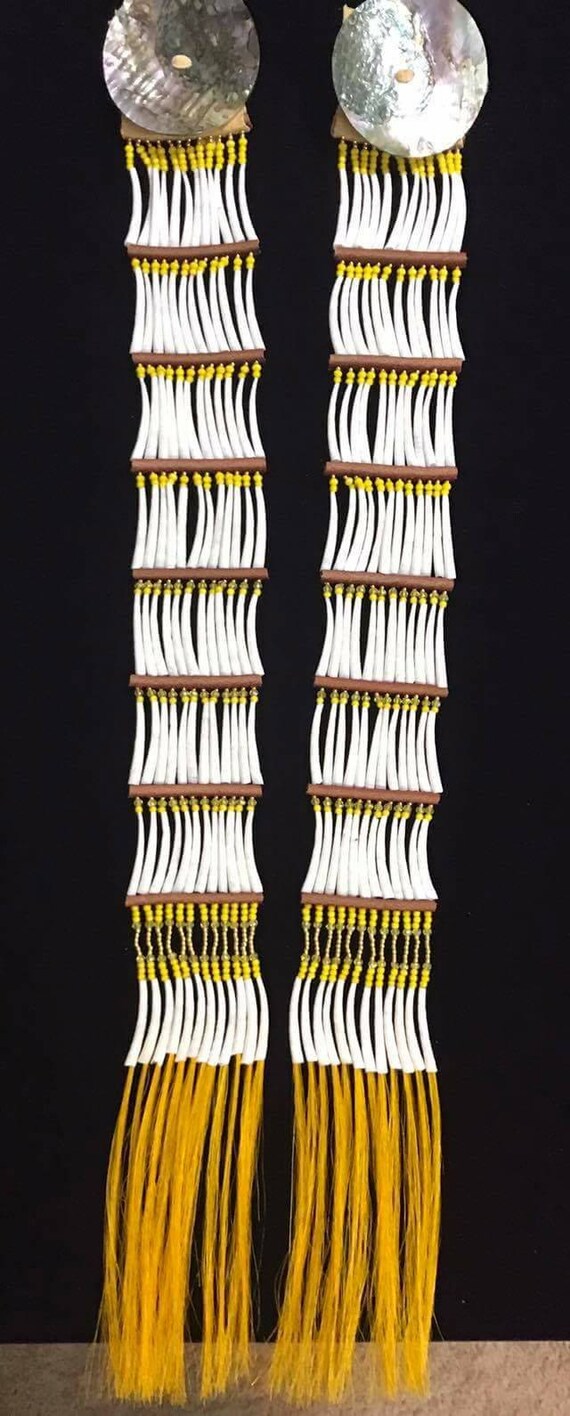 Xxlong Dentalium Hairties Native American Regalia Etsy