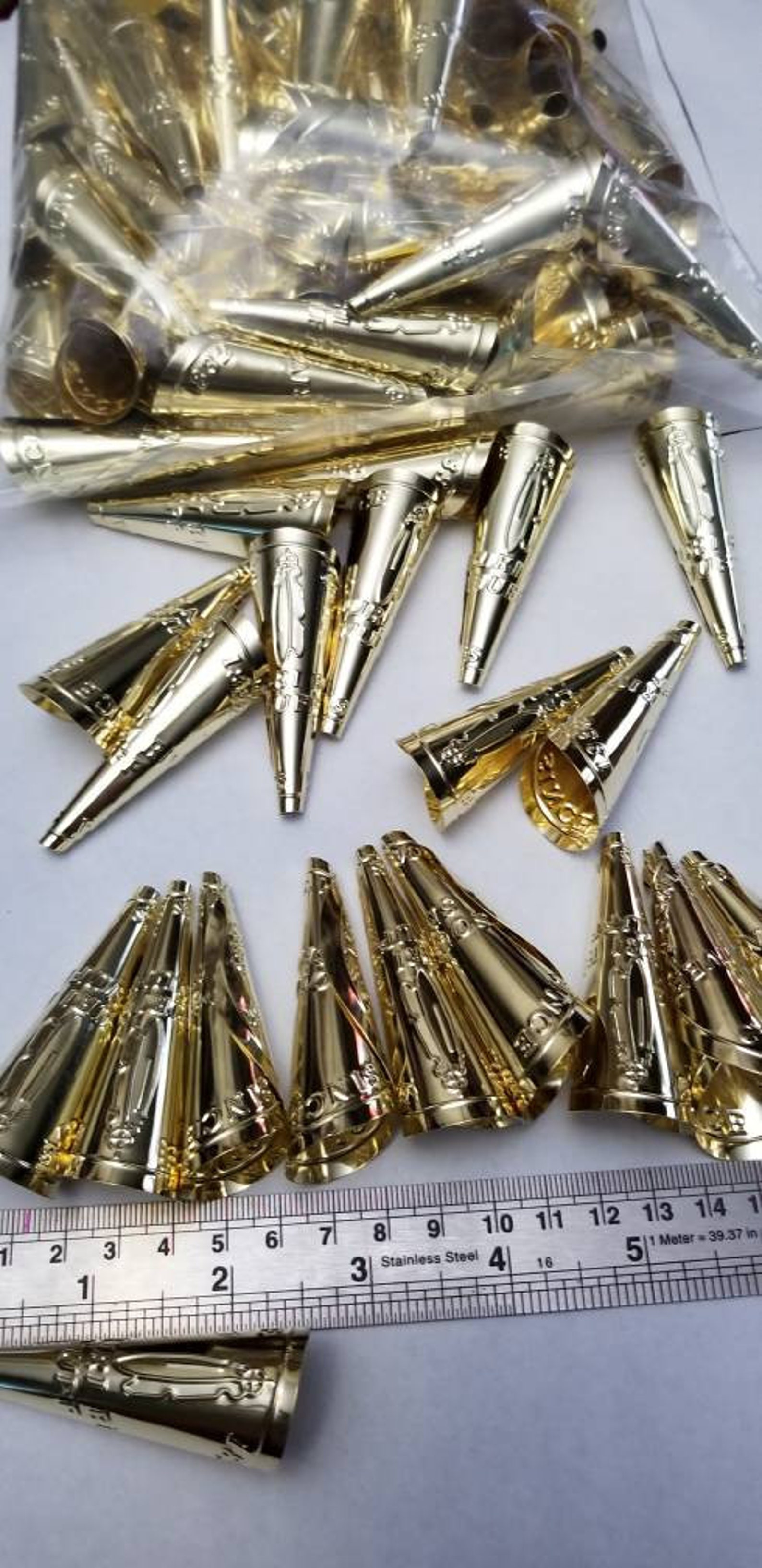 Jingle dress cones gold ADULT size Etsy