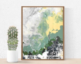 Abstract Art (8.5x11), Acrylic Pour Wall Art Printable - INSTANT DOWNLOAD