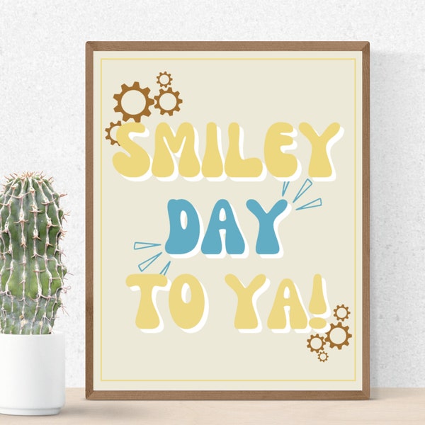 Smiley Day Critical Role Wall Art (8x10) - Fresh Cut Grass Home Decor Printable - INSTANT DOWNLOAD