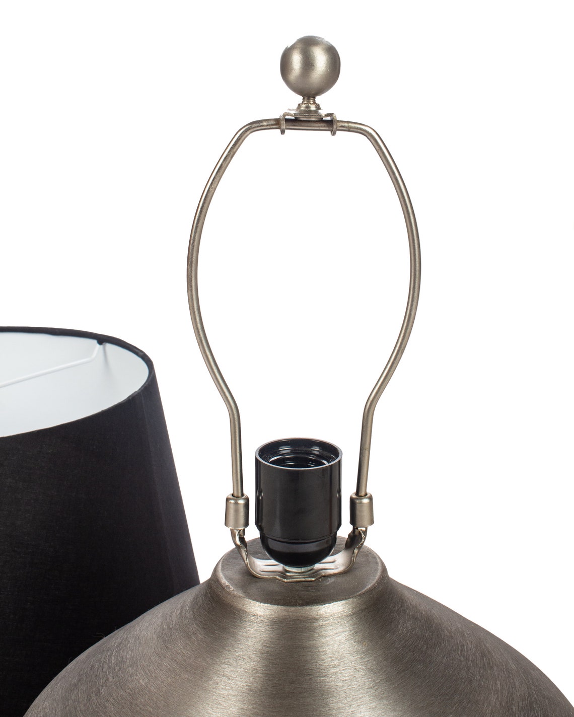 Table Lamp – Textured Aluminum Stand Red Fig Home Table Lamp with Metal