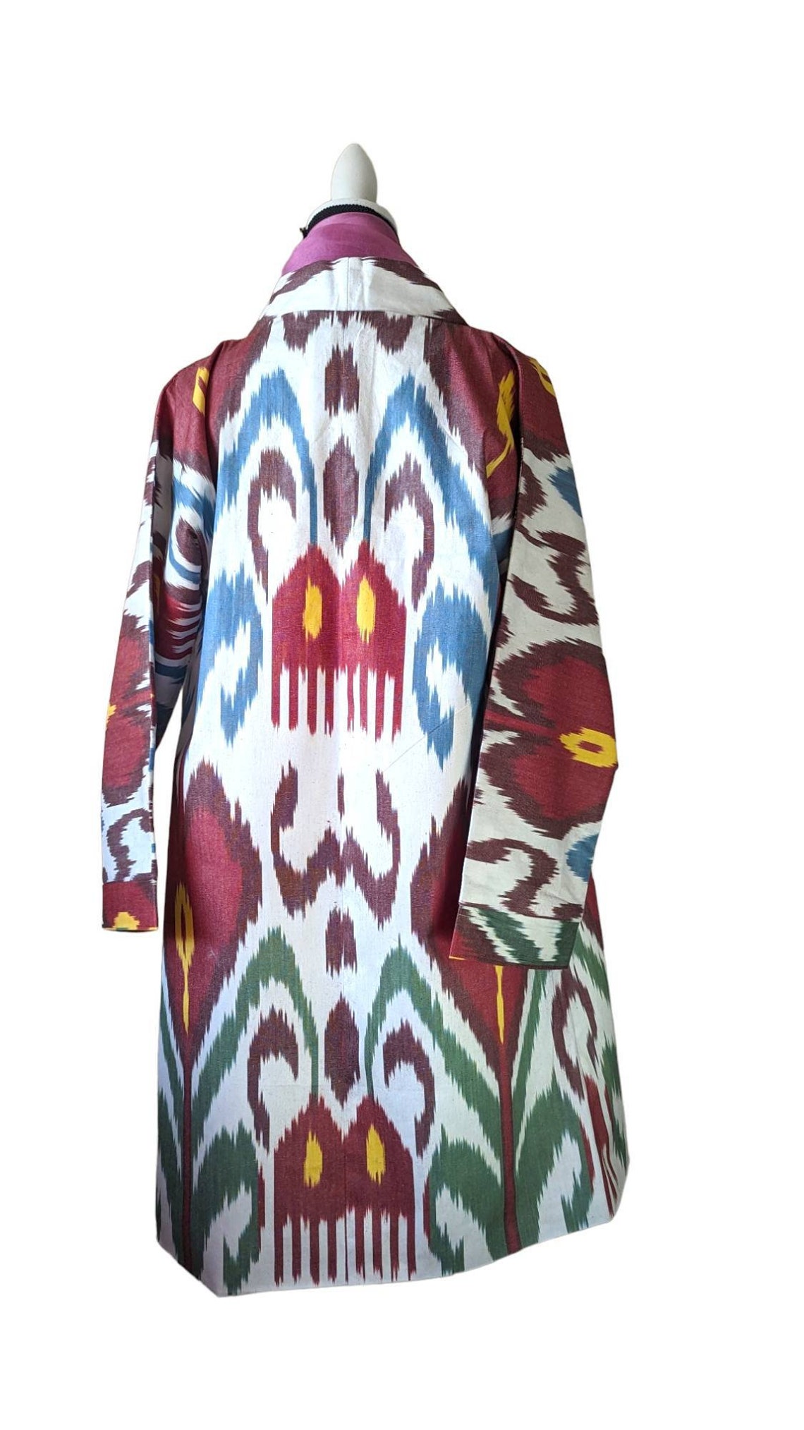 Ikat Red Cotton Blazer main image 0