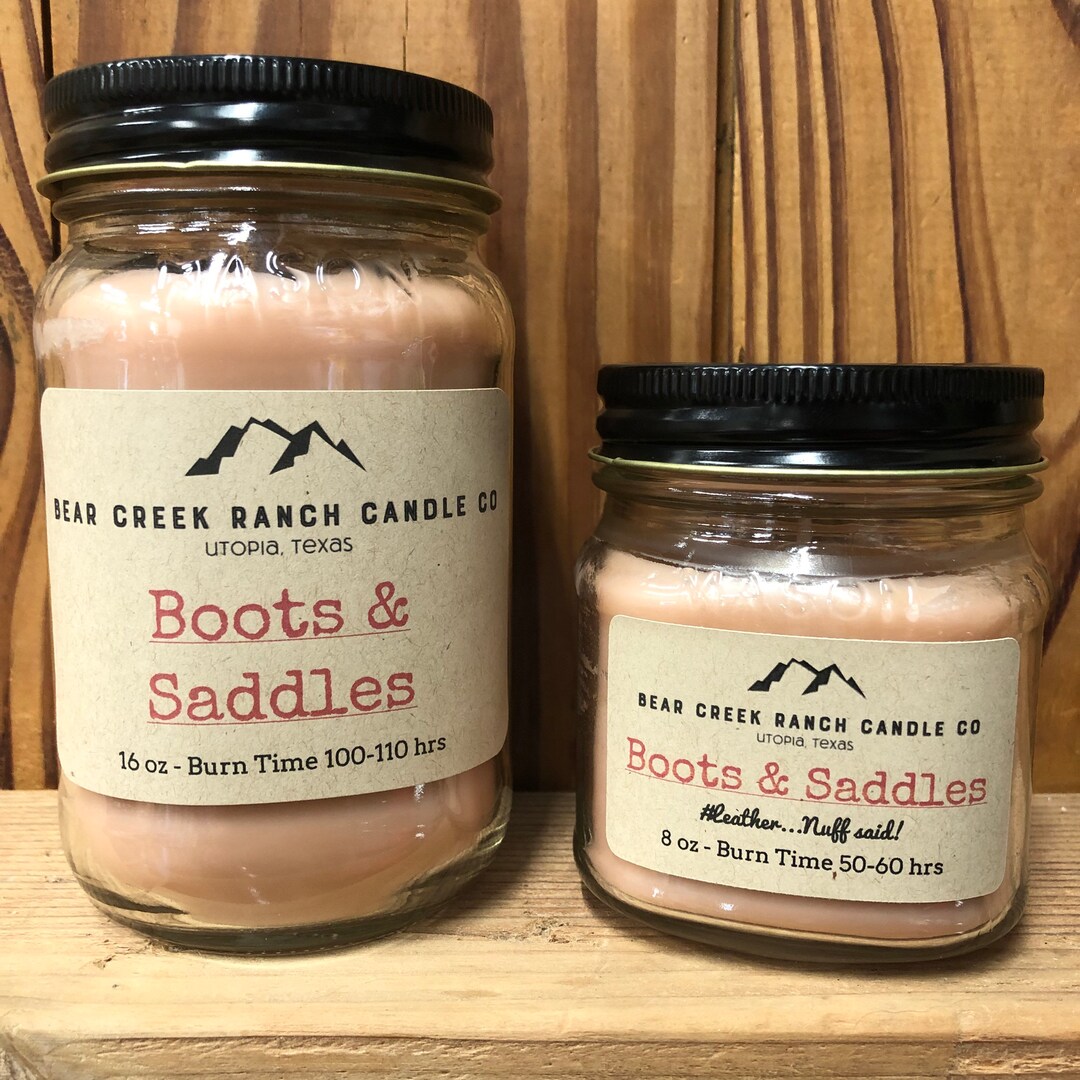 BOOTS & SADDLES / Scented Candles / Soy Blend Candles / Hand Etsy