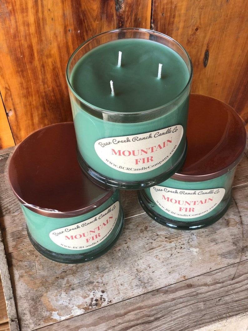 MOUNTAIN FIR / Scented Candles / Soy Blend Candles / Hand Poured / Rustic Candles / Mason Jar