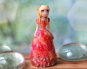 Aries. The element of fire, handmade dolls, miniature dolls, fantasy art, Tiny doll, cute toy, dollhouse toy, home ornaments, dolls, mini