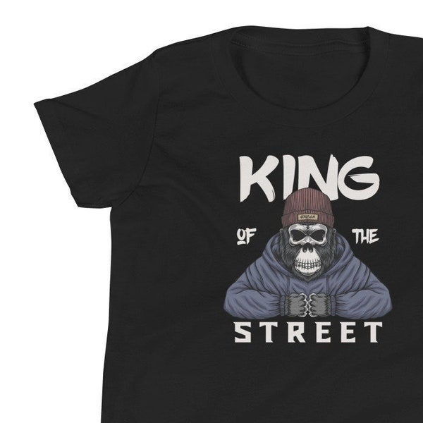 Graffiti Gorilla design, street art design gift for monkey lovers Youth Short Sleeve T-Shirt
