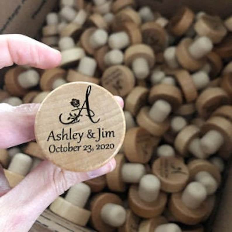 Wooden Wine Bottle Stopper Wedding Favor Party Favor Etsy