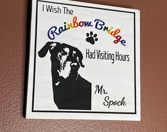 Personalized Pet Memorial "Rainbow Bridge" Plaque