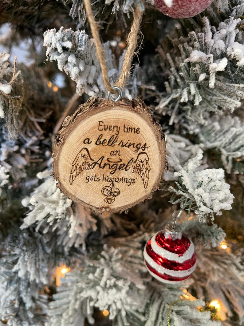 It's a Wonderful Life, Christmas Ornament, Wood burned Christmas ornament, Classic Christmas, Christmas Wood Ornament, Gift Tag add on image 1