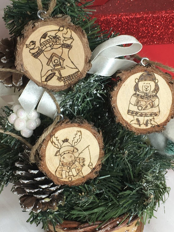Rustic Woodland Christmas Tree Ornaments Etsy