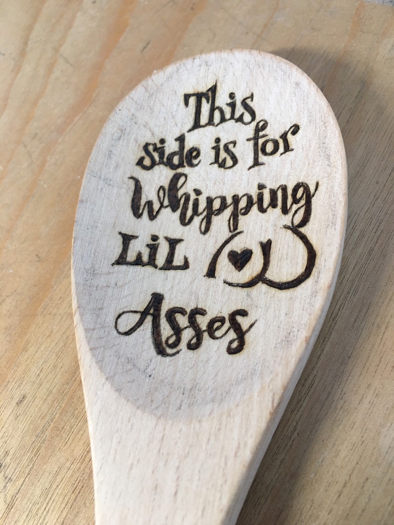 Wood Burned Cooking Spoon Front and Back Funny Sayings Etsy