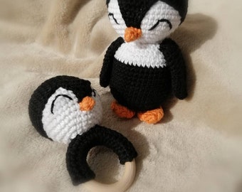 Penguin, penguin rattle / set