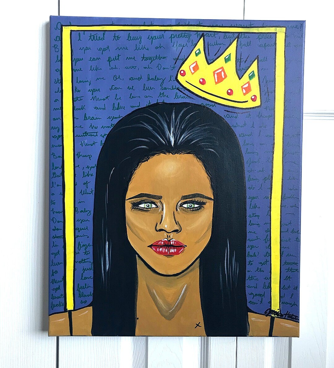 Rihanna Acrylic Painting Art Bad Gal Riri Lyrics Art Hip Hop Etsy