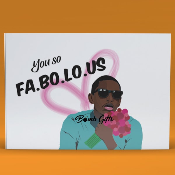 Black Mothers Day Cards, Fabolous, Girlfriend card, Bestfriend card, Rapper Card, Celebrity card, Hip Hop card, 2000s era, Love card