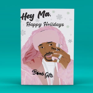 Cam'Ron, Cam'Ron holiday card, Dipset, Hey Ma, Killa Cam, Cam'Ron Pink outfit, Cam'Ron pink fur, Celebrity Holiday card, Paid in full