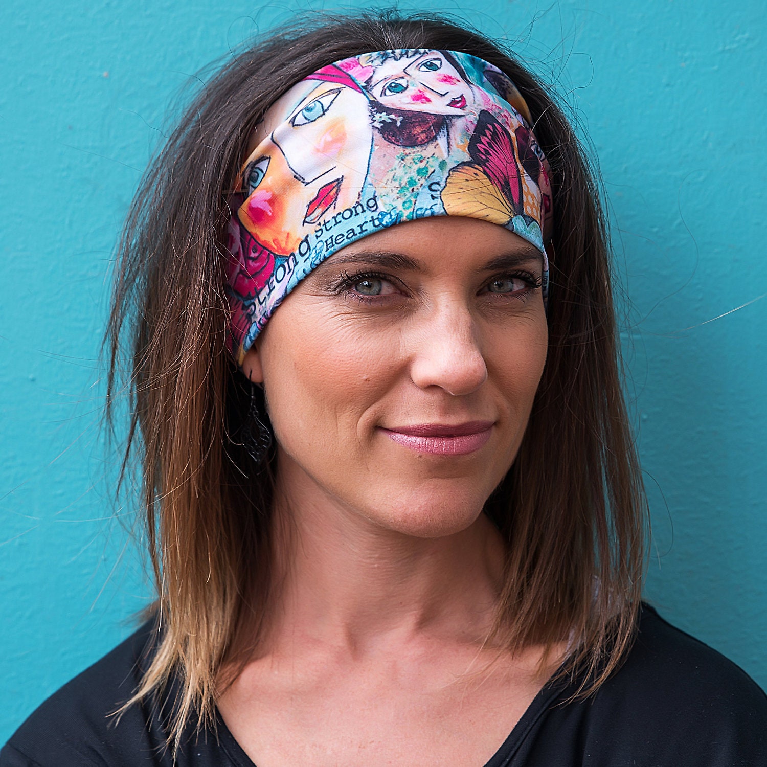 Funky Headband Blue Hair Accessories.yoga Headband Headbands Etsy Canada