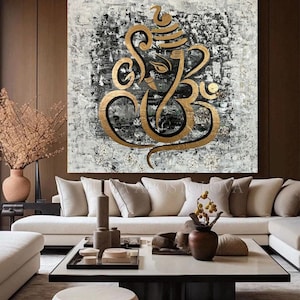 Textured Ganesha painting, Ganpati Painting,Acrylic painting, Hindu spiritual art, indian wall decor ,contemporary abstract wall art