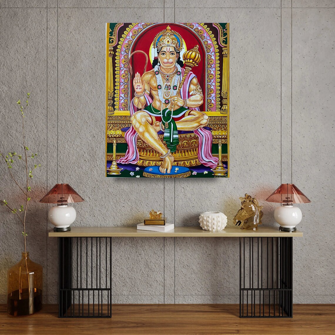 Acrylic Lord Hanuman Ji Painting, Hindu God ,hindu Spiritual Art,lord ...