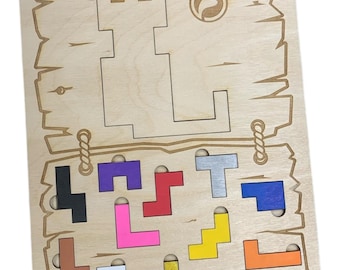 Cat Puzzle, Wooden Montessori Toy for Kids, Brain Teaser