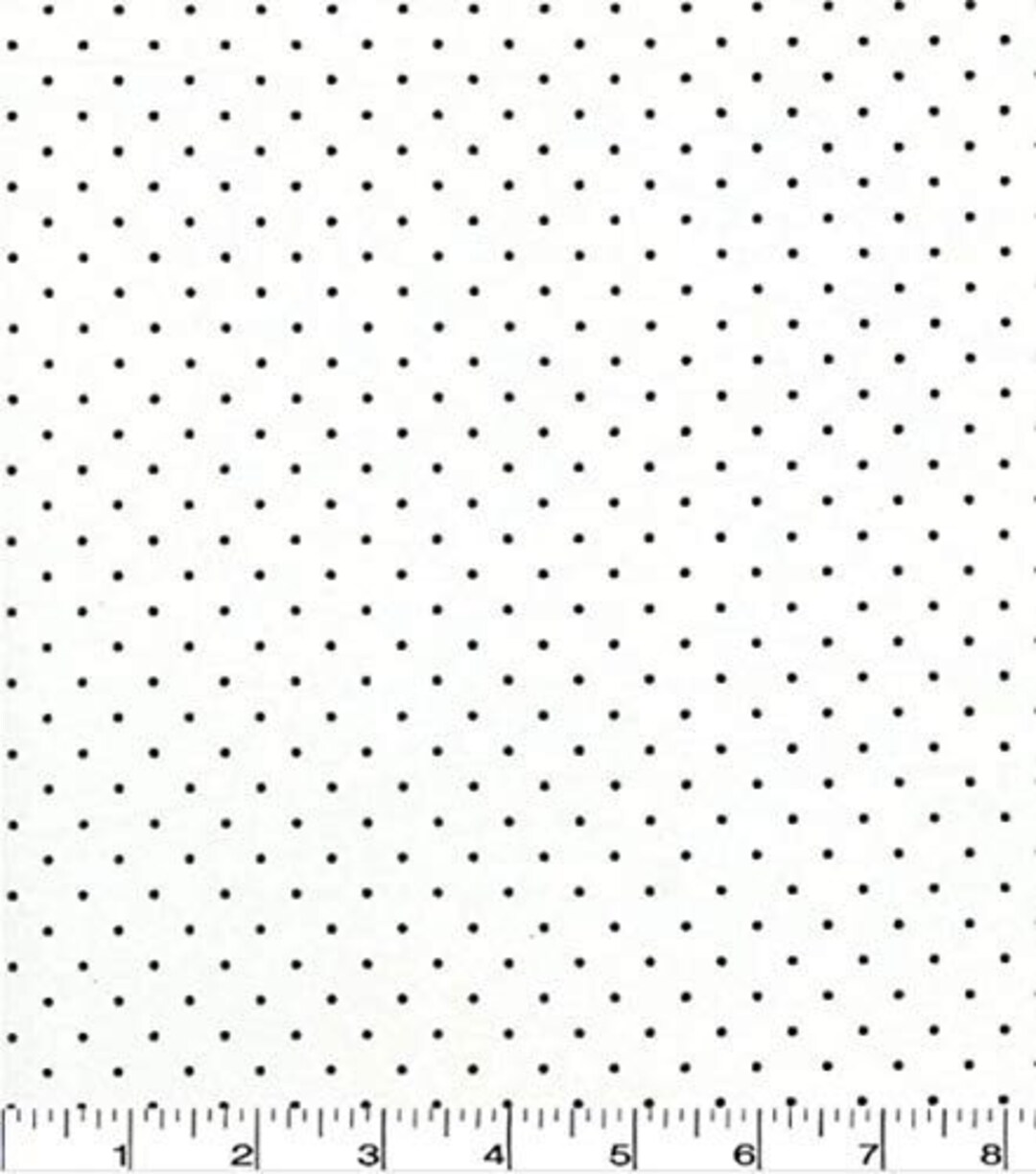 Cotton Fabric White With Black Dots 100% Cotton Fabric Sold - Etsy