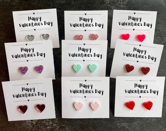 Valentines Party Favor, Valentines Day Earrings, Galentines Day Earrings, Heart Earrings, Acrylic Earrings, Valentines, Conversation Hearts