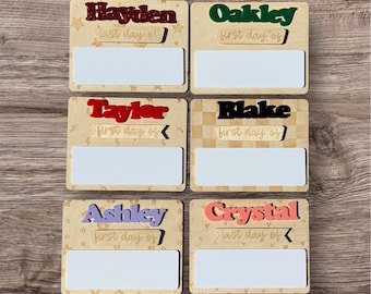 Personalized First Day/Last Day of School Sign, Photo Prop