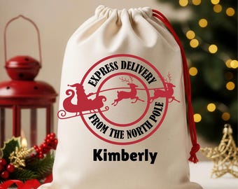 Personalized Santa Sack, Large Christmas Gift Bag